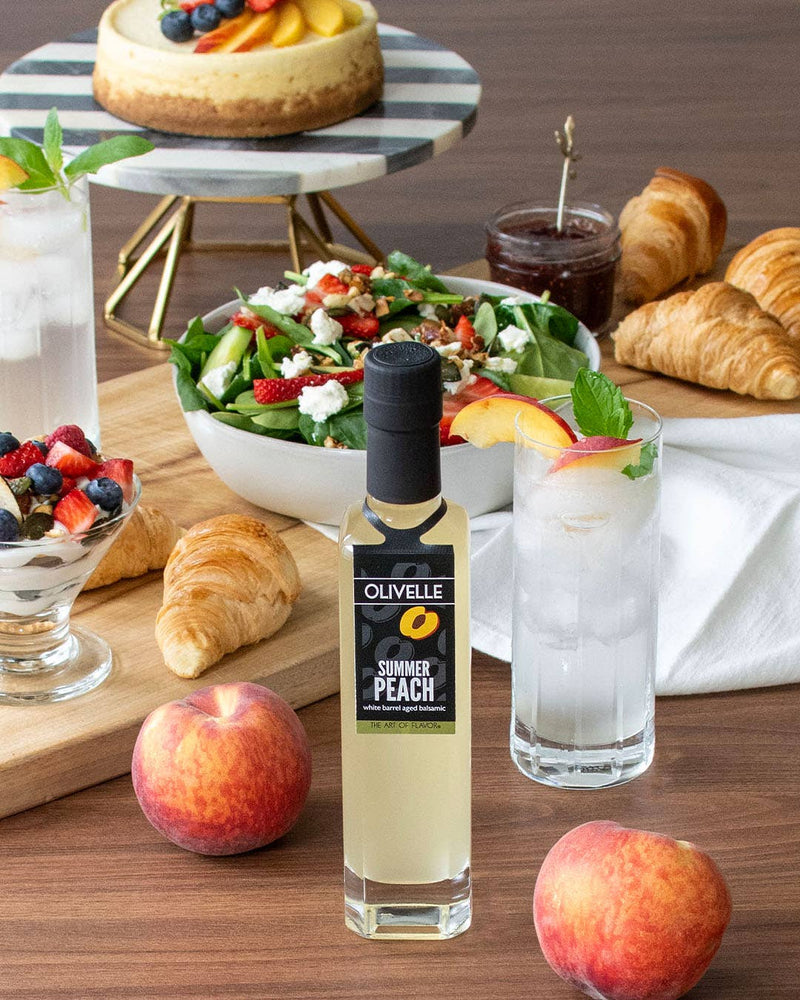Summer Peach White Barrel Aged Balsamic Vinegar by Olivelle