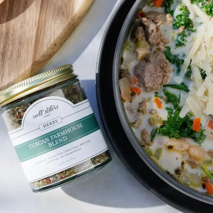Herb,Spice & Salt Blend-Tuscan Farmhouse Blend Jar Split Cas