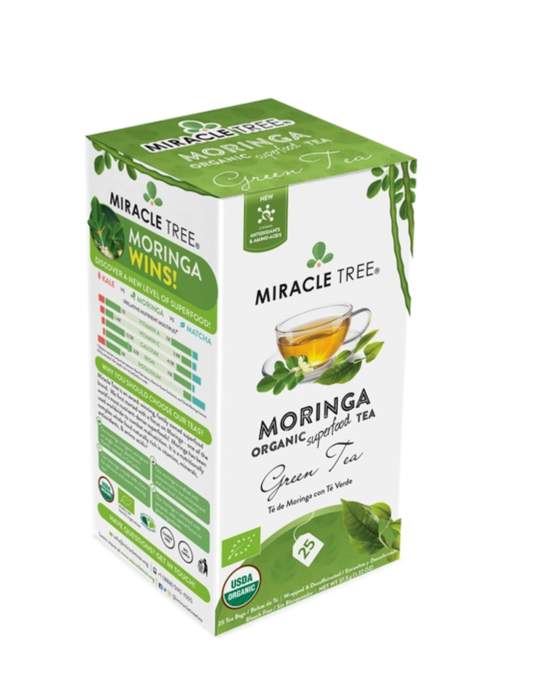 Moringa Green Tea by Miracle Tree | Flourish Herbals – Flourish Herbals ...