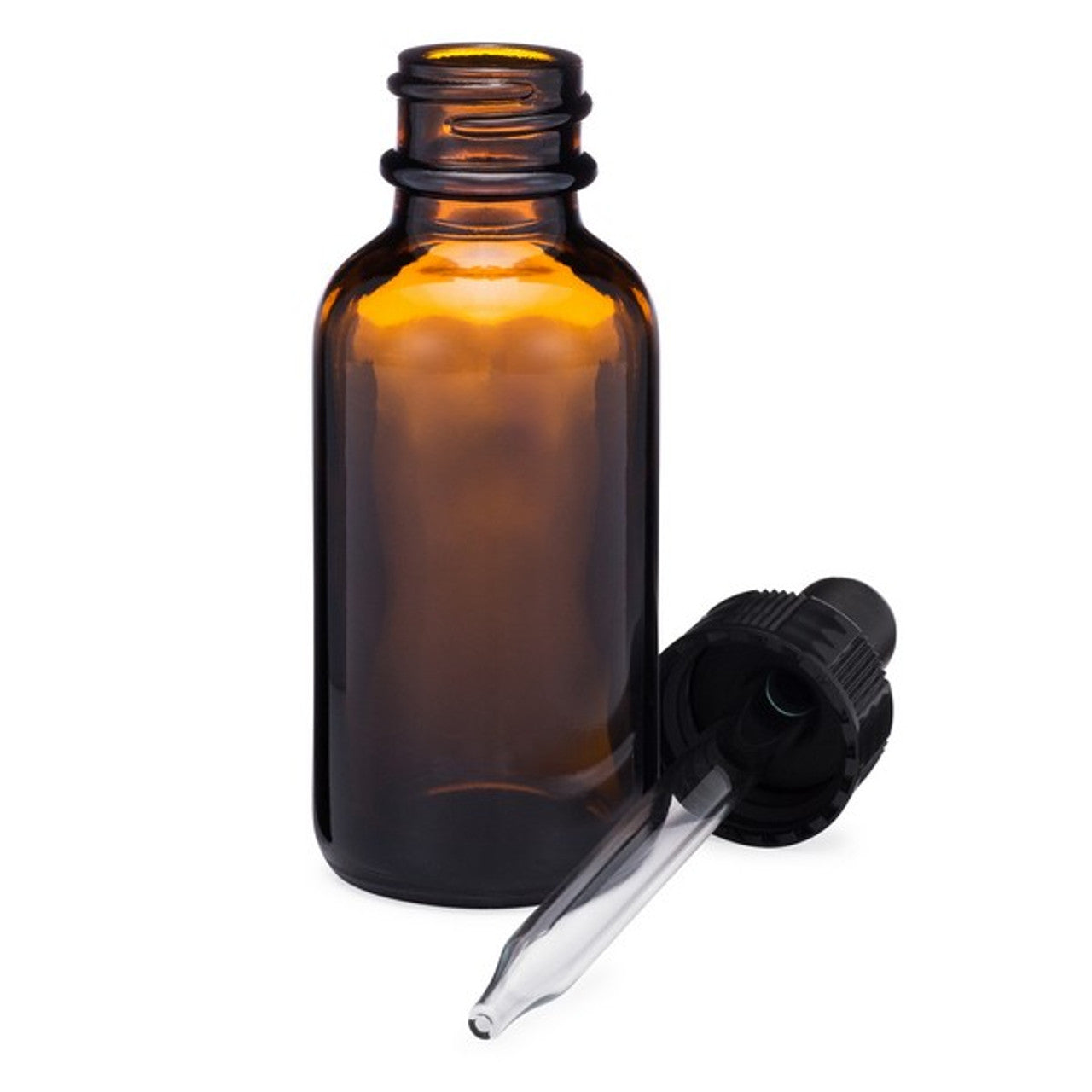 Bottle 1 oz Dropper Amber Glass