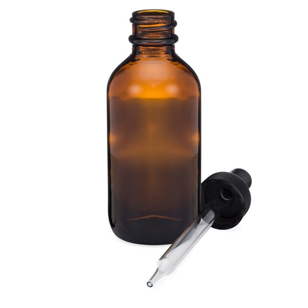 Bottle 2 oz Dropper Amber Glass