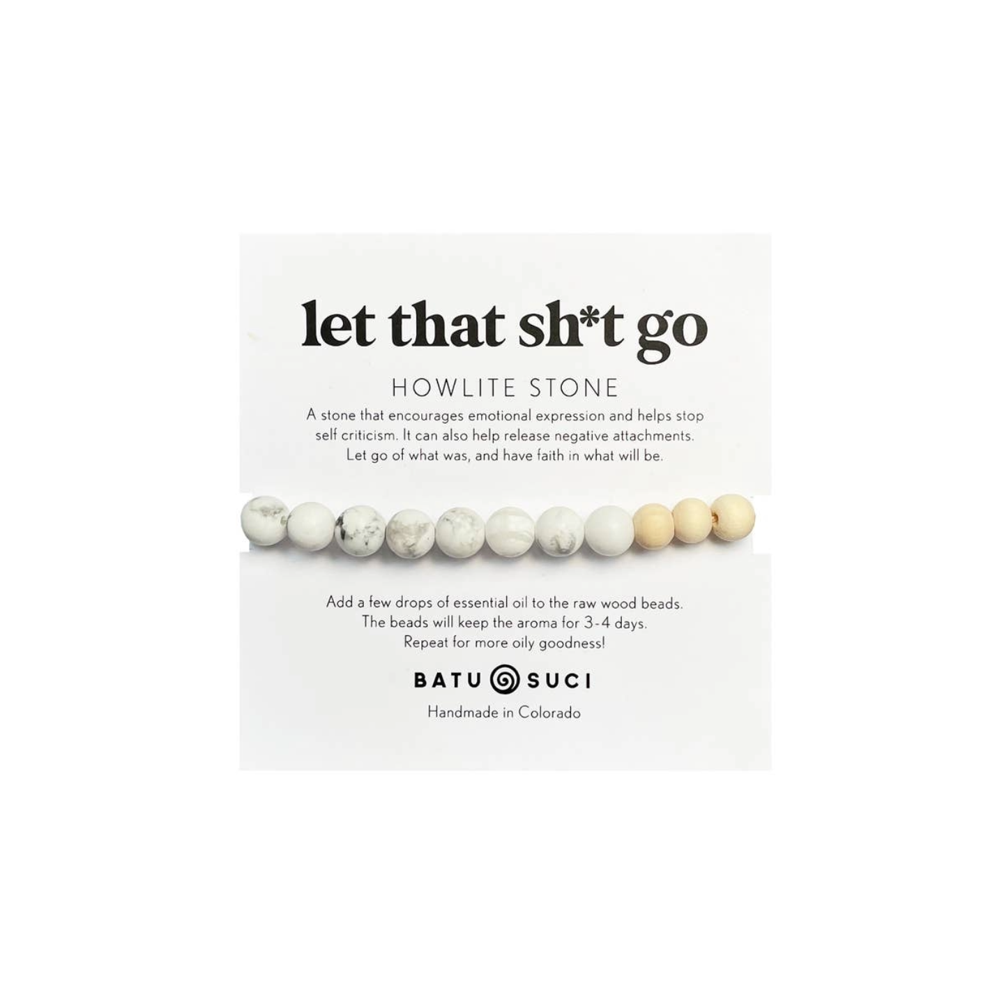 AromaStone Bracelet "Let that sh*t go"